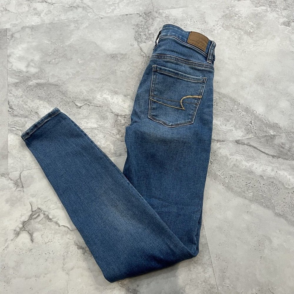 American Eagle Women's High Rise Jegging Next Level‎ Stretch Size 0 R Regular